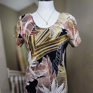 Vintage Retro Bodycon T&L Muumuu Factory Hawaiian Floral Print Dress Size 7/8